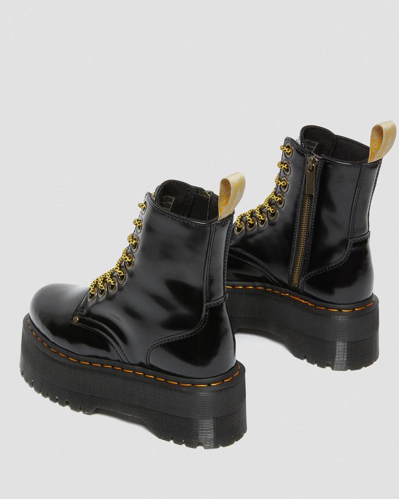 Dr Martens Vegan Jadon Max Platform Laarzen Dames Zwart | NL 51FDN